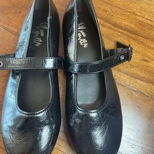 Olivia Miller Black Flats with Strap